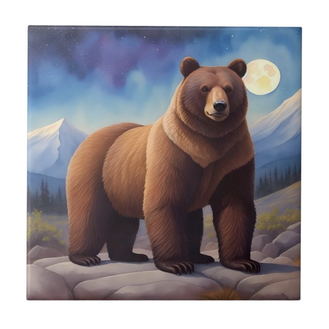 Bear Moonlight Mountain Wild Animal (Frente)