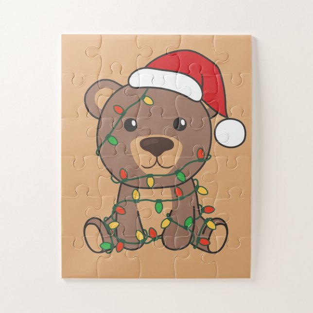 Bear Natal Animais de inverno Ursos Quebra-cabeça  (Vertical)