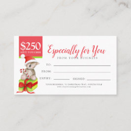 Bear no presente de Natal Certificado de presente 