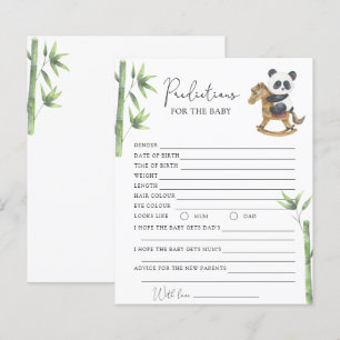 Bear Panda - previsões e desejos para o bebê