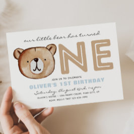 Bear Primeiro Convites de Aniversário