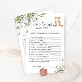 Bear Quem conhece o melhor jogo de chá de fraldas 