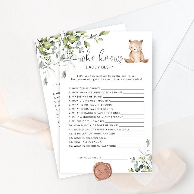 Bear Quem conhece o melhor jogo de chá de fraldas  (Criador carregado)