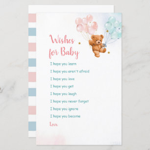 Bear Rosa e Azul, Estrela Dourada Desejo Bebê