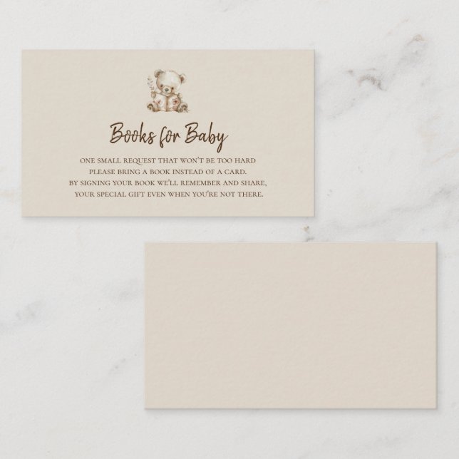 Bear Storybook | Livros para Inserção de Bebês (Frente/Verso)