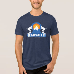 Bear Valley Ski Sunset Retro T Shirt