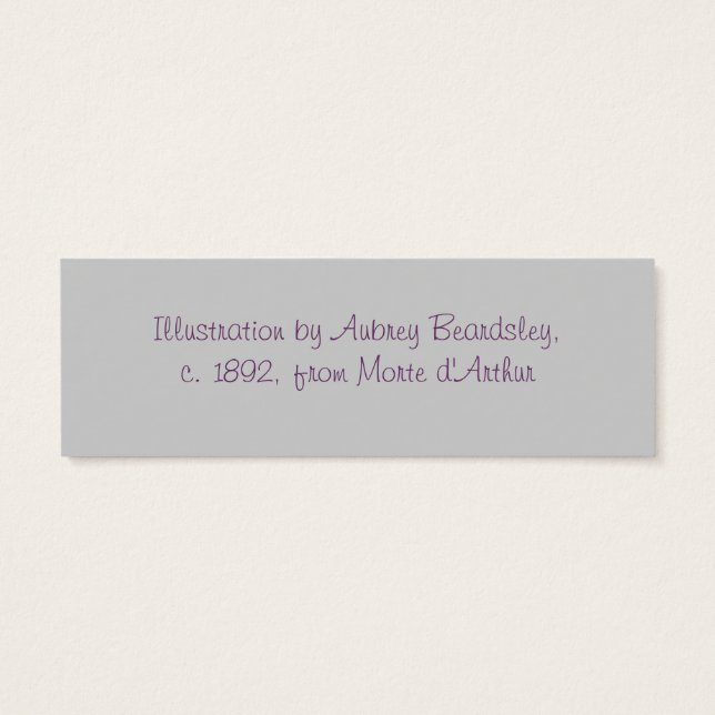 Beardsley Angel Floral Book Mark (Verso)