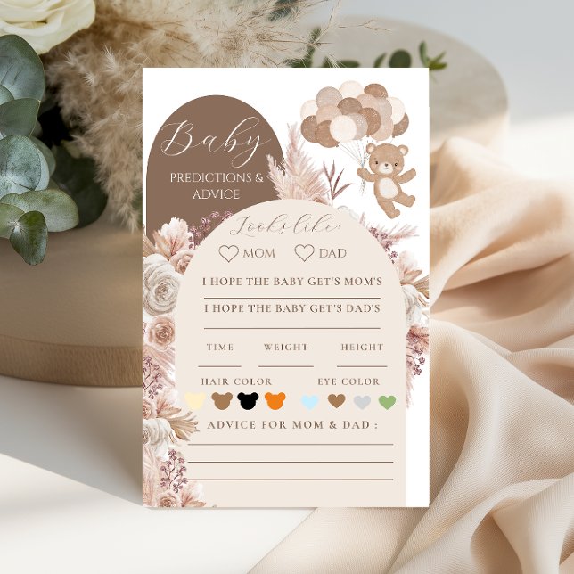 Bearly Wait Baby Predictions Advice Neutral Boho (Criador carregado)