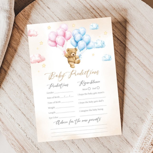 Bearly Wait Bear Gender Reveal Predictions Game (Bear Gender Reveal Game)