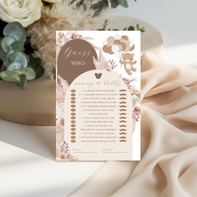 Bearly Wait Mommy or Daddy Guess Who Baby Game (Criador carregado)