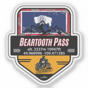 Beartooth Pass US 212 Moto 01 Adesivo