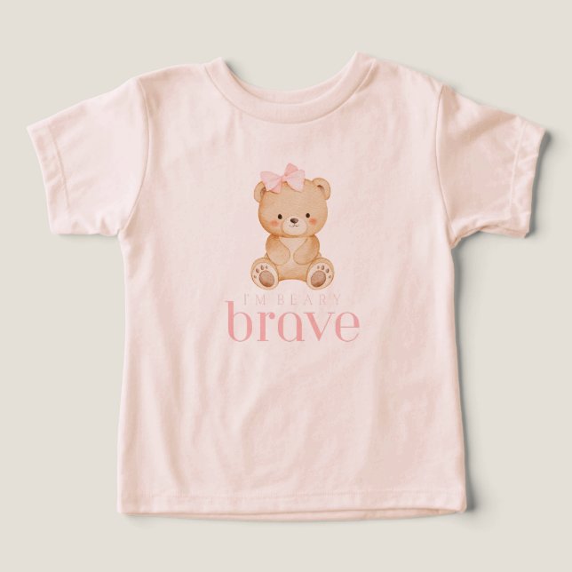 beary brave childhood cancer sick kids cute (Design frontal)