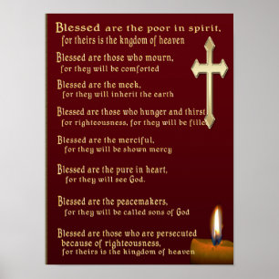 Beatitudes art poster