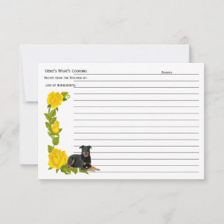 Beauceron, Cartão de Receita de Rosas Amarelas