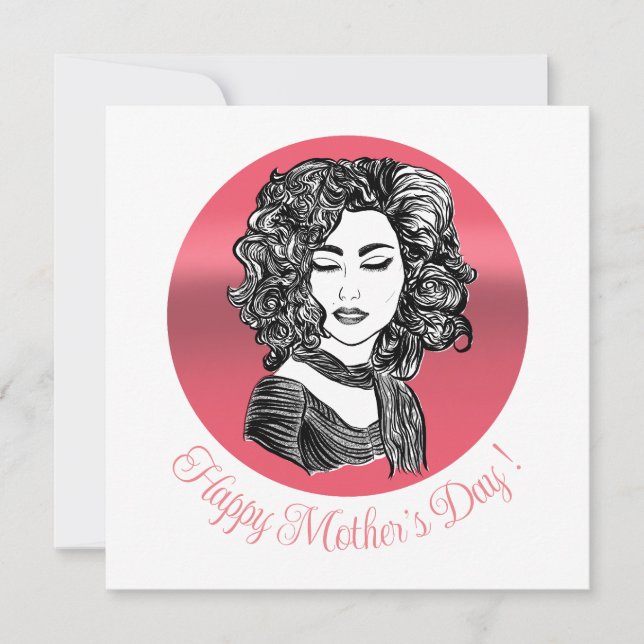 Beauté cheveux bouclés - fête des mères (Frente)