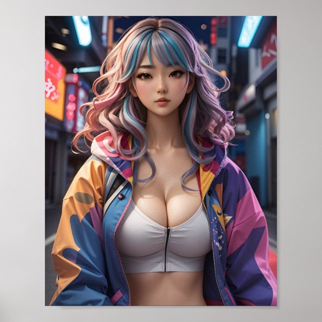 Beautiful Anime Woman Photo Shoot #2 Poster (Frente)