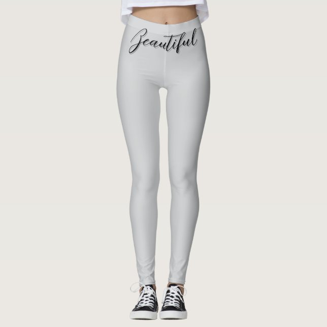 "Beautiful" Art Design Leggings (Frente)