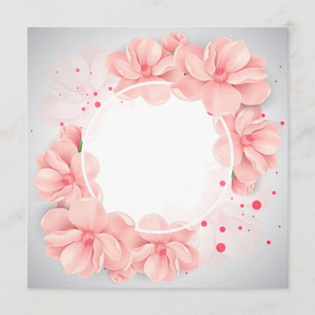 Beautiful flowers in a round frame (Frente)