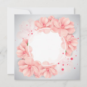 Beautiful flowers in a round frame