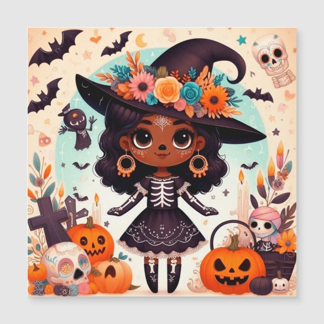 Beautiful little witch halloween party (Frente)