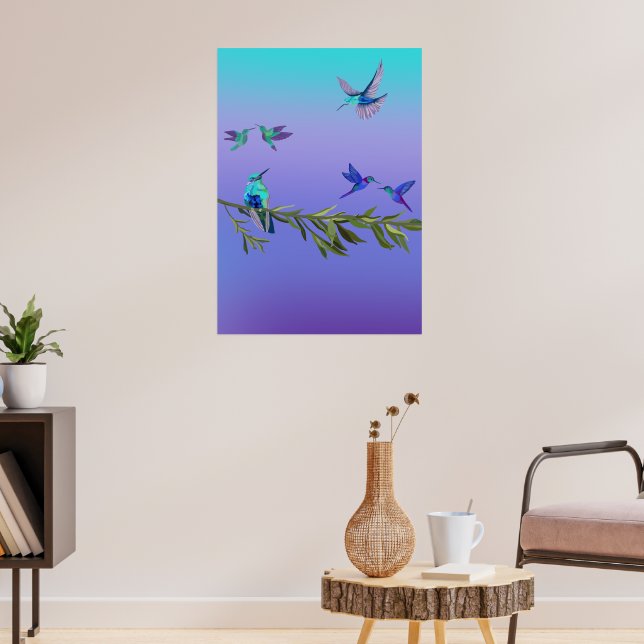Beautiful love birds wall art poster (Sala de Estar 3)