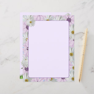 Beautiful Pink and White Daisies 8.5 x 11