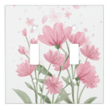 Beautiful Pink Cosmos Floral Pattern Decorative Th