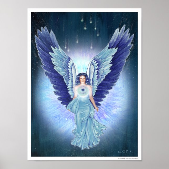 Beautiful Turquoise Angel Poster (Frente)