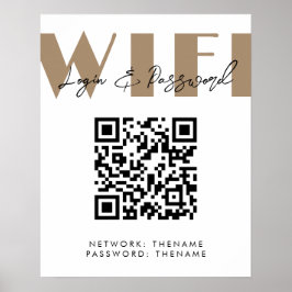 Beauty Salon Cafe Wifi Network Poster de Código QR