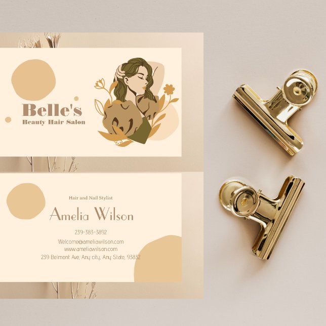 Beauty Salon Cartão de visita (Criador carregado)