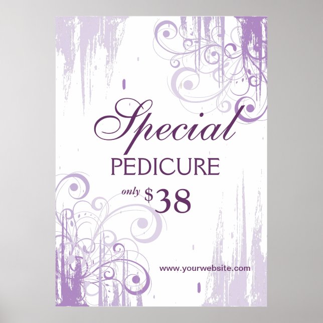 BEAUTY Salon Poster Spa Paint 'n Swirls (Frente)