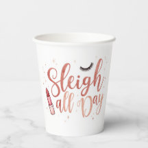 beauty themed paper cups