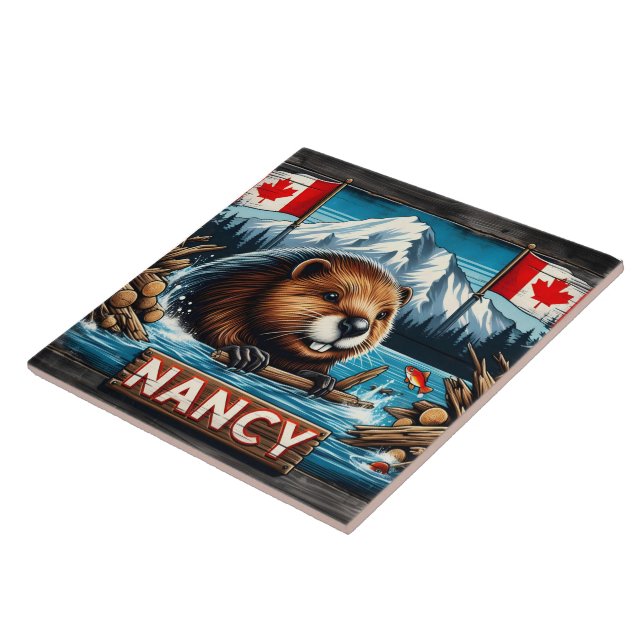 Beaver com Stick por Sinalizadores Canadianos (Lateral)