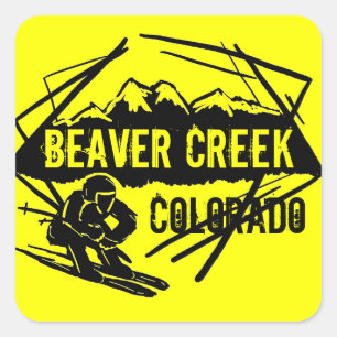Beaver Creek Colorado, adesivos amarelos de esqui