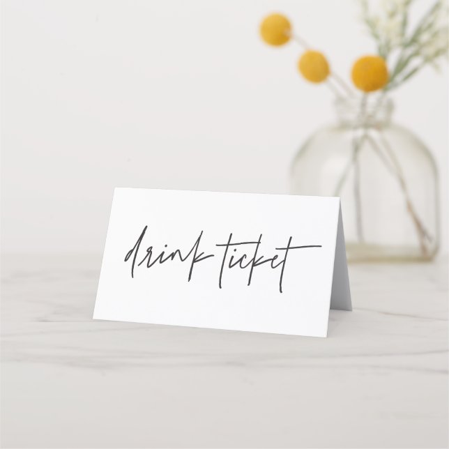 Beba Cartões de Token de Evento de Bar de Casament (Frente)