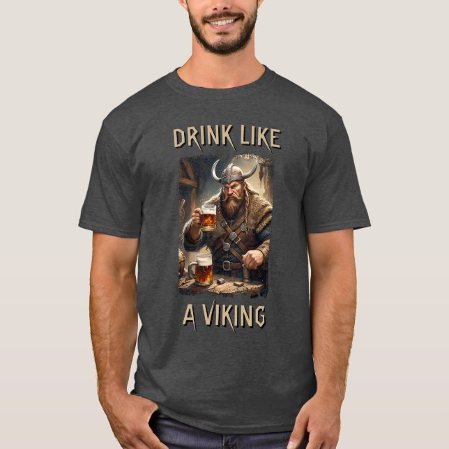 Beba Como Uma Camiseta Viking (Frente)