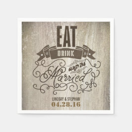 beba e case guardanapos de papel de casamento