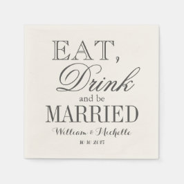 Beba e se case com guardanapos de casamento