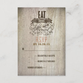 Beba e seja casado com cartões RSVP de casamento