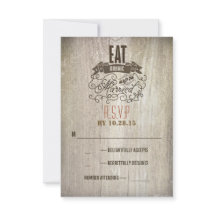 Beba e seja casado com cartões RSVP de casamento