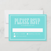 Beba e seja casado com um cartão RSVP Azul