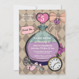 Beba-me convite Alice no aniversário do país das