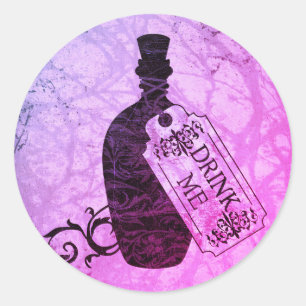 Beba-me Frasco com o adesivo redondo roxo