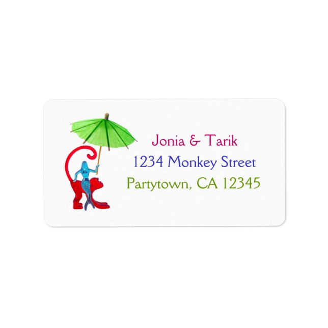 Beba os adesivos de endereço da Sereia (Frente)