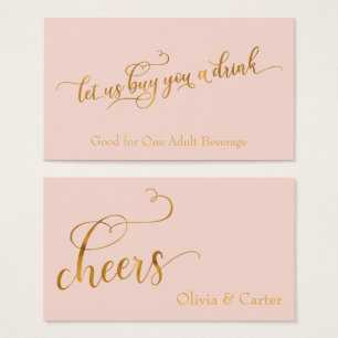 Beba Tíquetes, Script Faux-Dourado Elegante em Bl