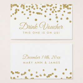 Beba Voucher Dourada Faux Glitter Confetti White