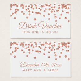 Beba Voucher Rosa Dourado Faux Glitter Confetti