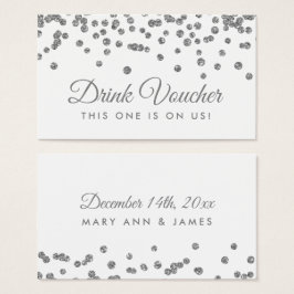 Beba Voucher Silver Faux Glitter Confetti White