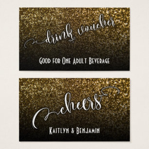 Beba Vouchers no Dourado Faux Glitter & Black Ombr