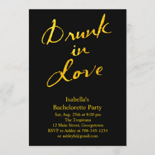 Bebado no Amor Convite para Festa de solteira Dour
